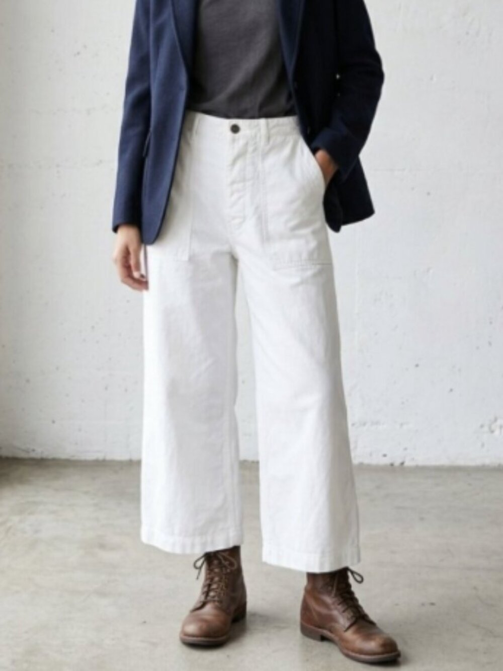 Nili Lotan Leon Boy Pant White Linen Cotton Ankle Wide Leg 2